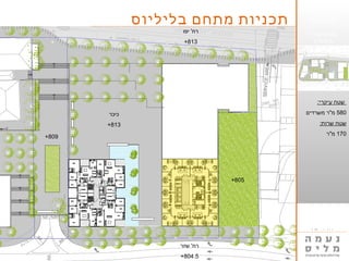 5649'‫א‬
‫לובל‬ ‫יונתן‬
‫אדריכל‬
‫בליליוס‬ ‫מתחם‬ ‫תכניות‬
‫קומה‬ ‫מפלס‬
‫טיפוסית‬
‫כיכר‬
813+
‫שזר‬ '‫רח‬
804.5+
‫יפו‬ '‫רח‬
813+
809+
805+
:‫עיקרי‬ ‫שטח‬
580‫משרדים‬ ‫מ"ר‬
:‫שרות‬ ‫שטח‬
170‫מ"ר‬
 