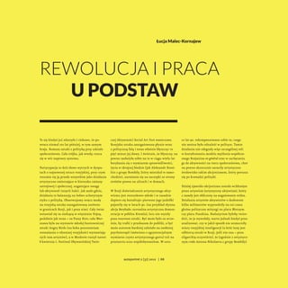 Łucja Malec-Kornajew




Rewolucja i praca
   u podstaw

To się kiedyś już zdarzyło i ciekawe, że po-     czej Aktywności ...