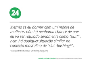 24
THE MALE PRIVILEGE CHECKLIST
 