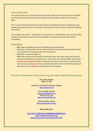 Male circumcision fact sheet | PDF