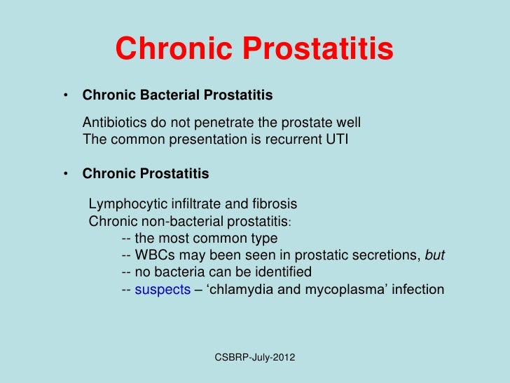 amoxicillin chronic prostatitis