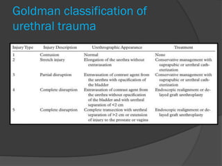 Goldman classification of
urethral trauma
 