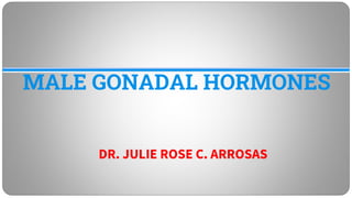 MALE GONADAL HORMONES
DR. JULIE ROSE C. ARROSAS
 