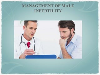MANAGEMENT OF MALE
INFERTILITY
 