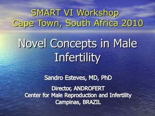 SMART VI Workshop  Cape Town, South Africa 2010   Novel Concepts in Male Infertility 