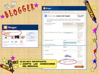 ALGO MUY IMPORTANTE:
 ACEPTO LAS CONDICIONES
  DEL SERVICIO.
 