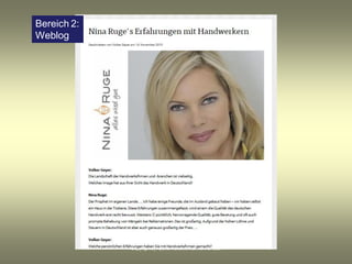 Copyrightby Aperto Handwerk & Wohnen Ltd.
Bereich 2:
Weblog
 