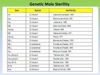 Genetic Male Sterility
 