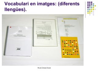 Vocabulari en imatges: (diferents llengües). 