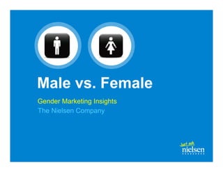 Male vs. Female
Gender Marketing Insights
The Nielsen Company
 