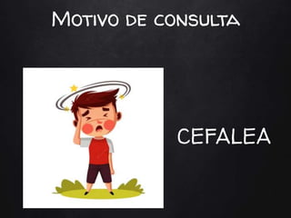 Motivo de consulta
CEFALEA
 
