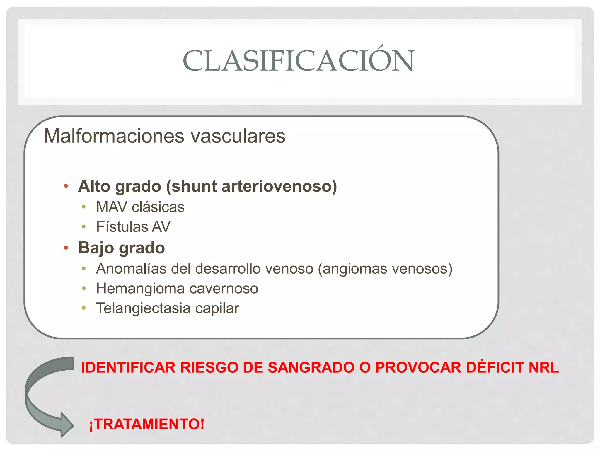 Malformaciones vasculares cerebrales | PPTX