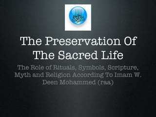 The Preservation Of The Sacred Life ,[object Object]
