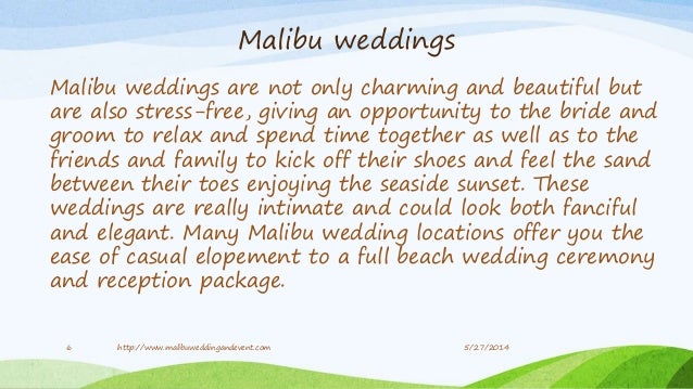 Malibu Beach Wedding Packages