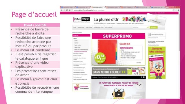Analyse de site ecommerce  maliceoffice.calipage.be