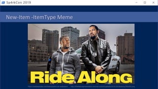 New-Item -ItemType Meme
https://wallpaperplay.com/board/police-car-wallpapers http://thefeaturepresentation.com/wp-content/uploads/2016/10/ridealong-504x283.png
Sp4rkCon 2019
 