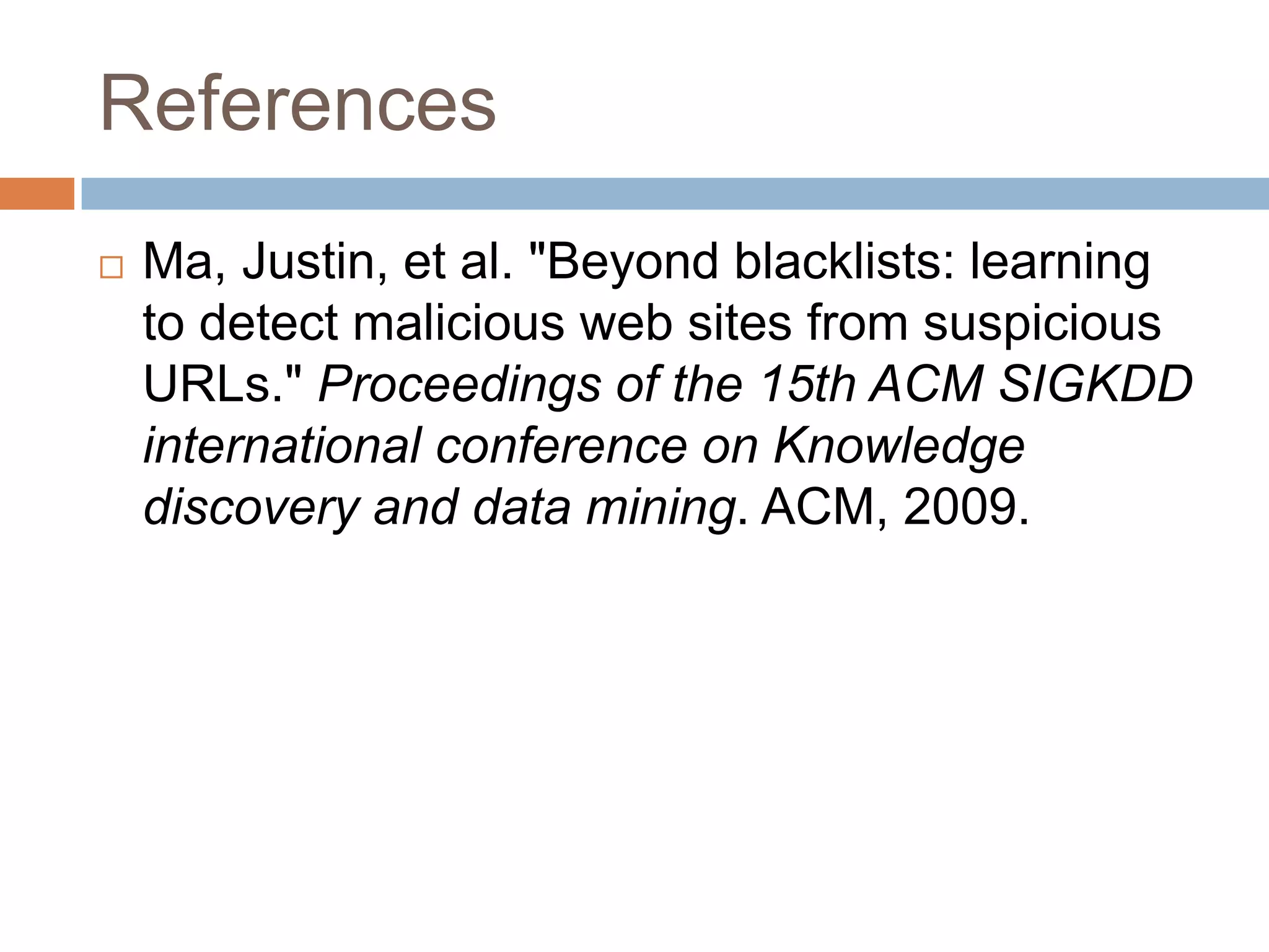 Malicious Url Detection Using Machine Learning | PPTX