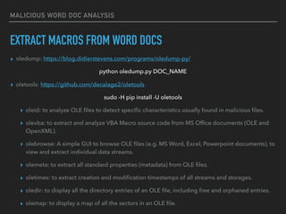 Malicious Word Document Analysis | PPT