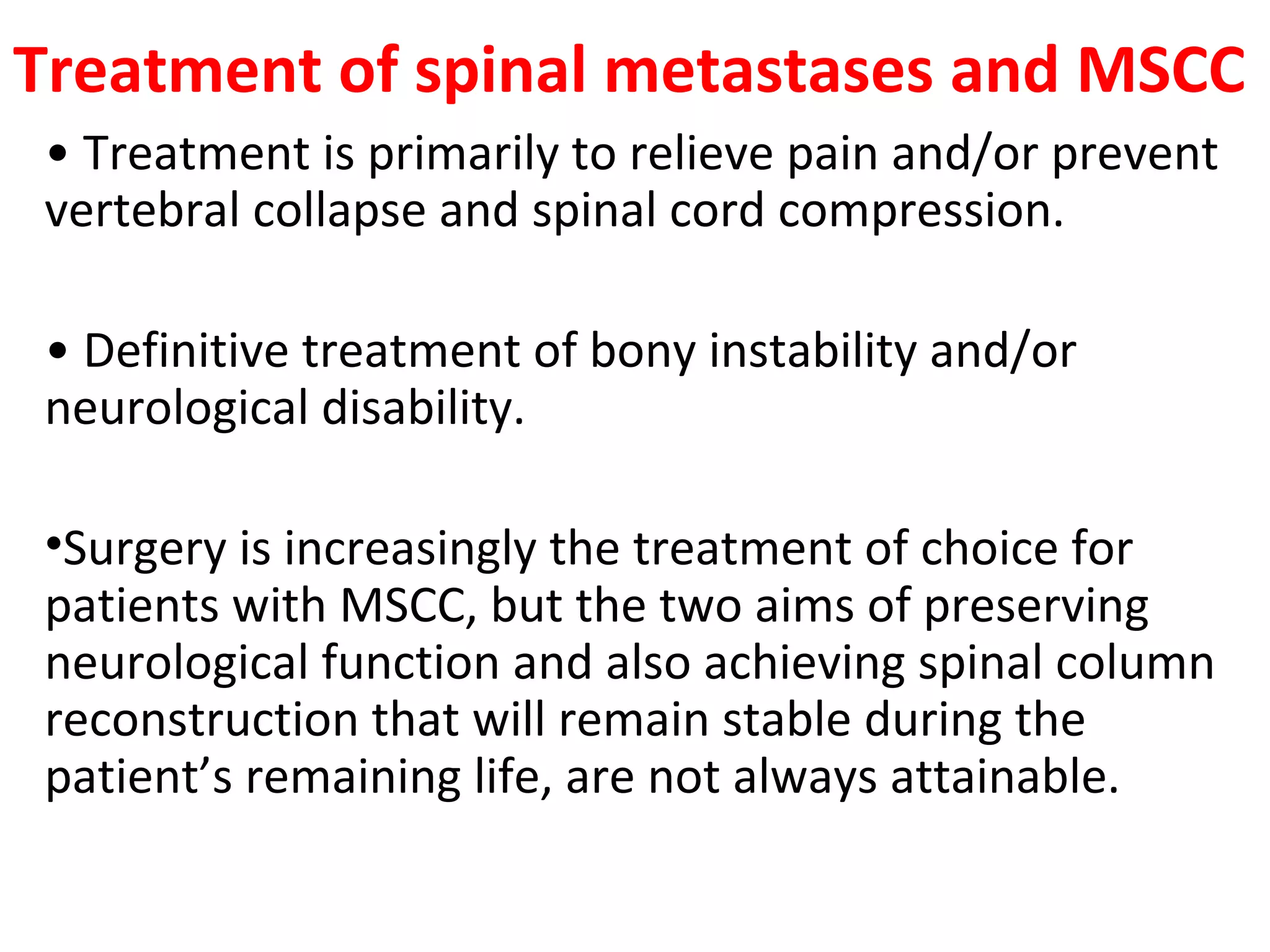 Maliganant spinal cord compression main | PPT