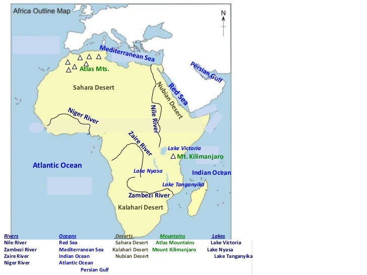 Ancient River Africa Map Joodsetegoeden