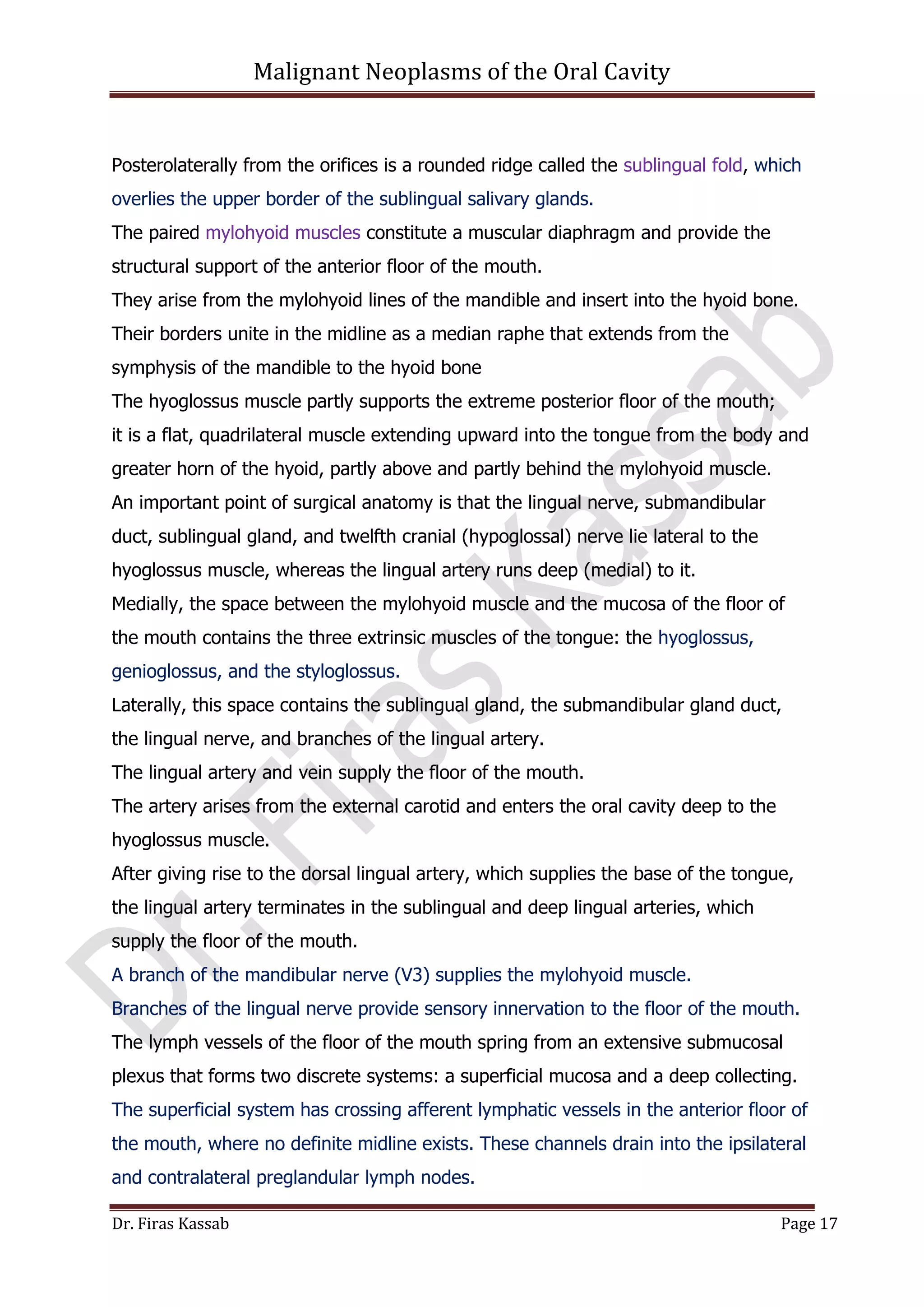 Malignant neoplasms of the oral cavity | PDF