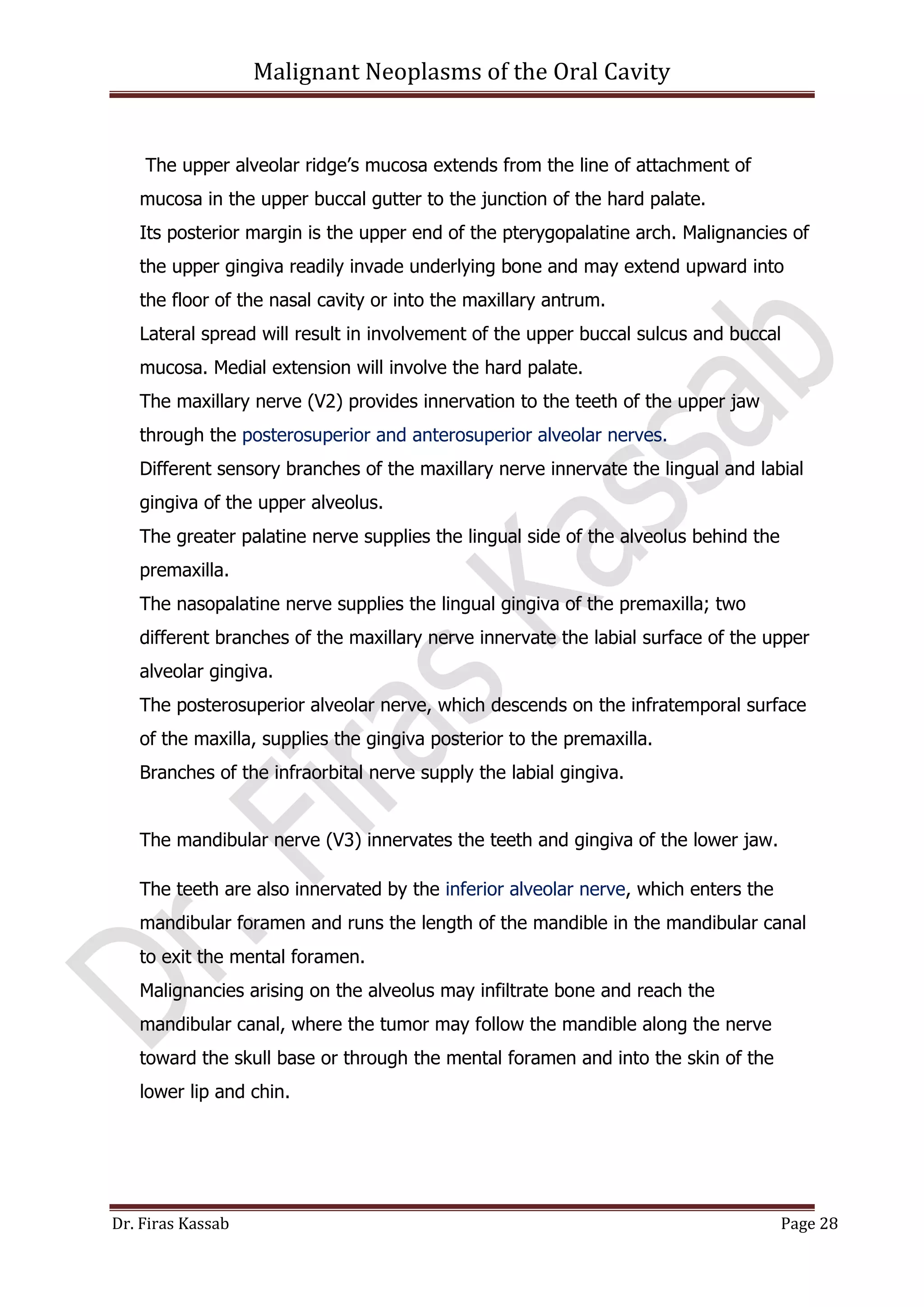 Malignant neoplasms of the oral cavity | PDF
