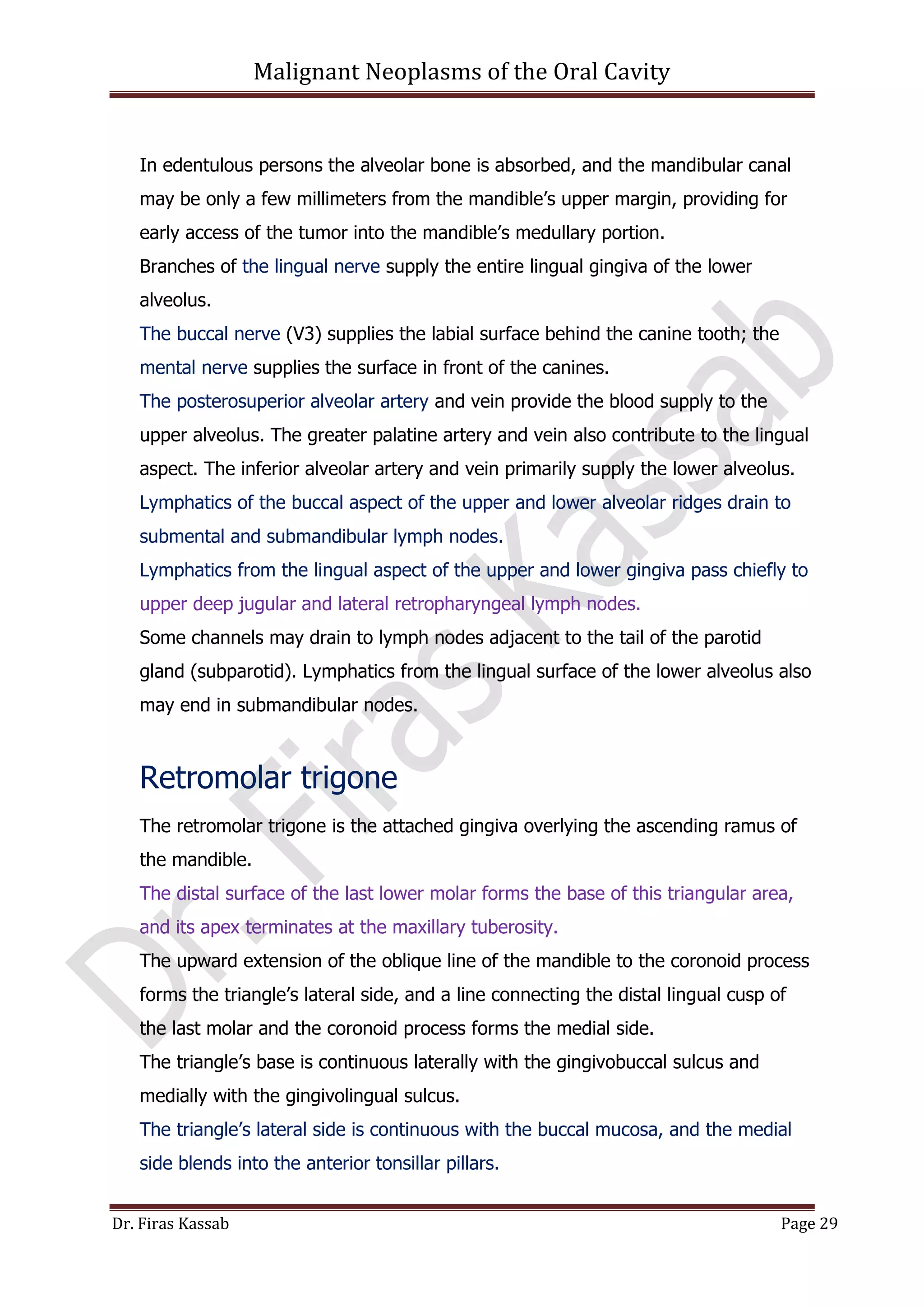 Malignant neoplasms of the oral cavity | PDF