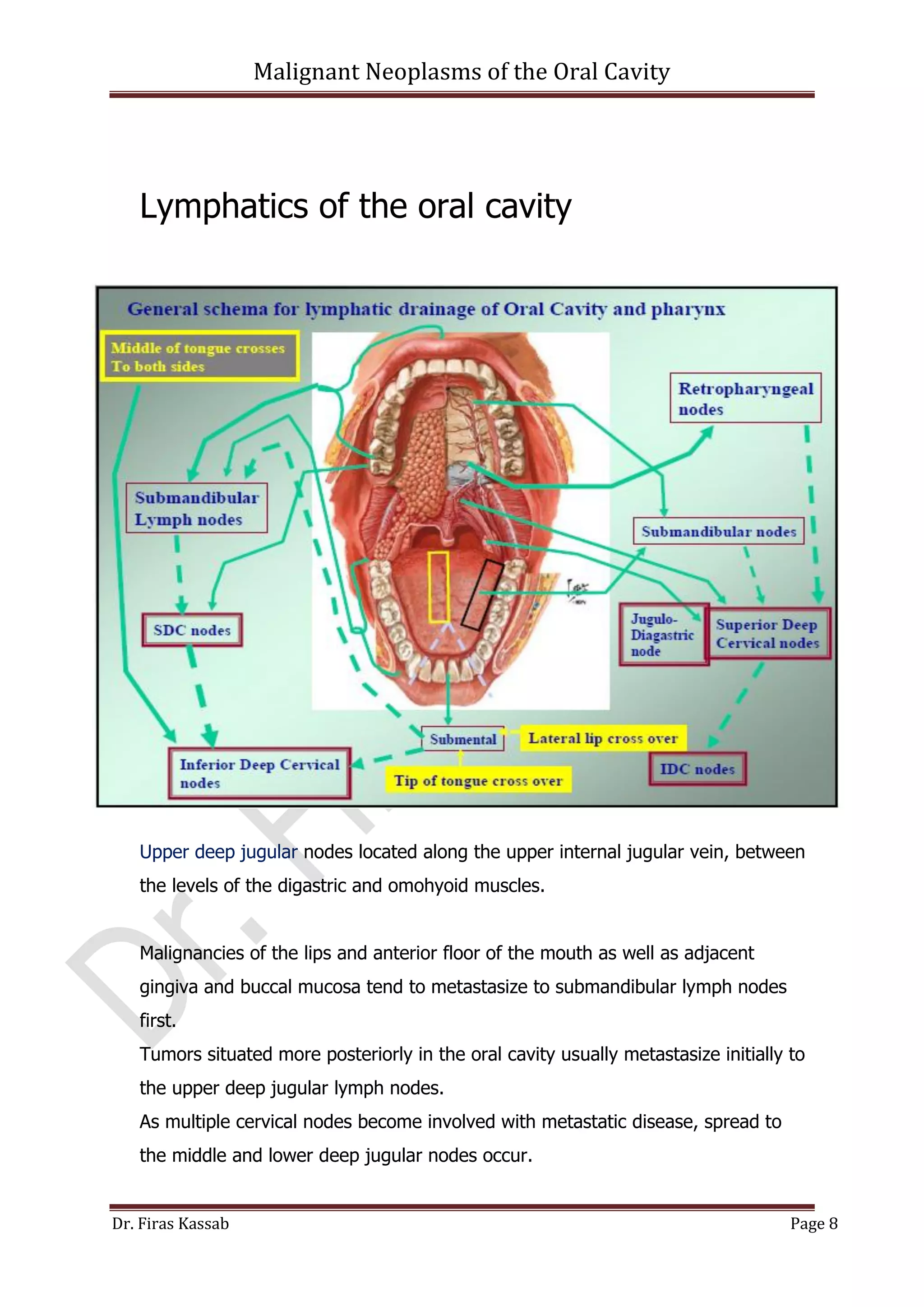 Malignant neoplasms of the oral cavity | PDF