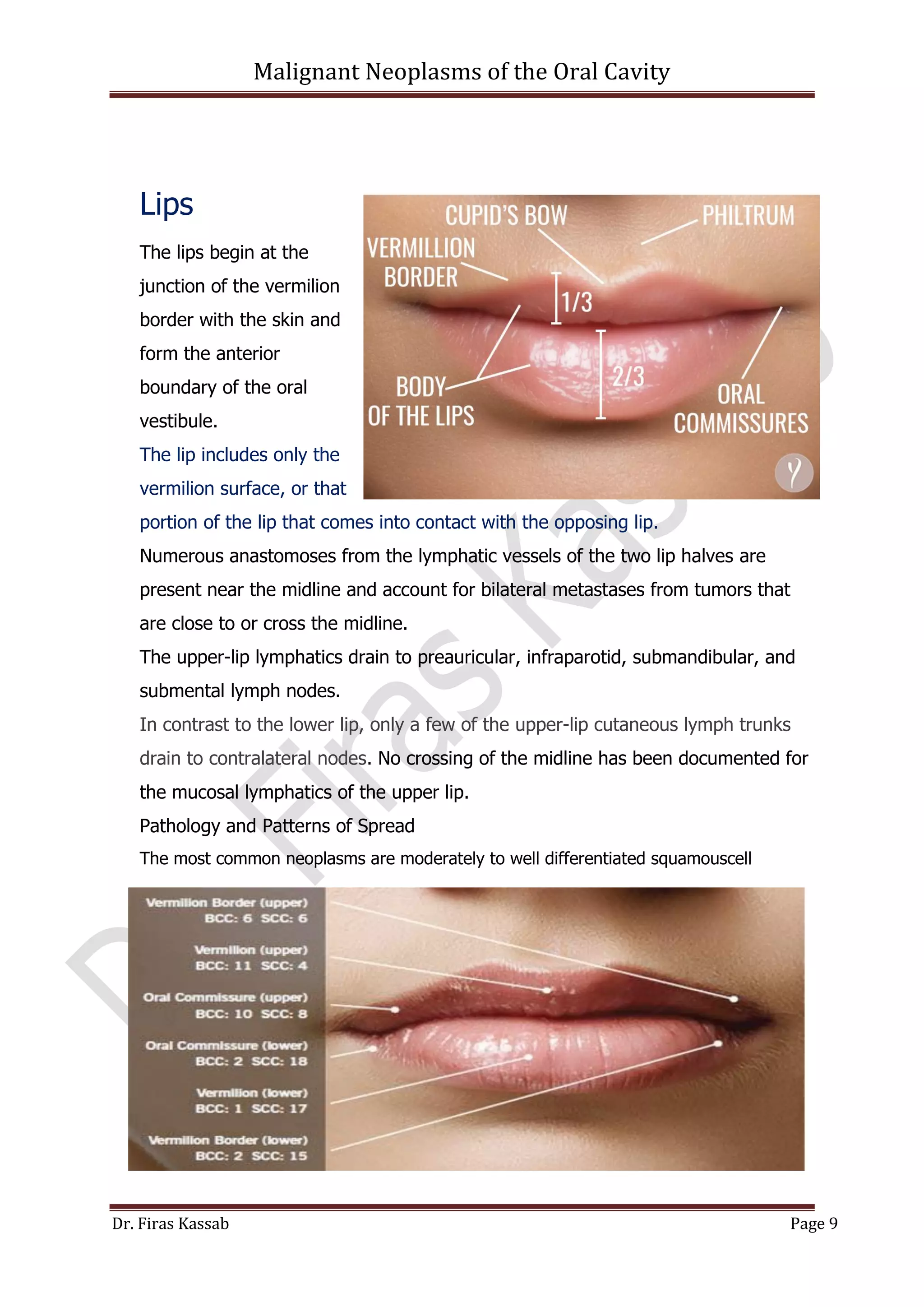Malignant neoplasms of the oral cavity | PDF