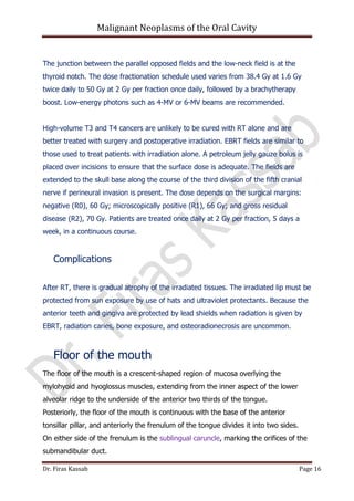 Malignant neoplasms of the oral cavity | PDF