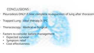 Malignant Pleural Effusion in detail for pg | PPTX
