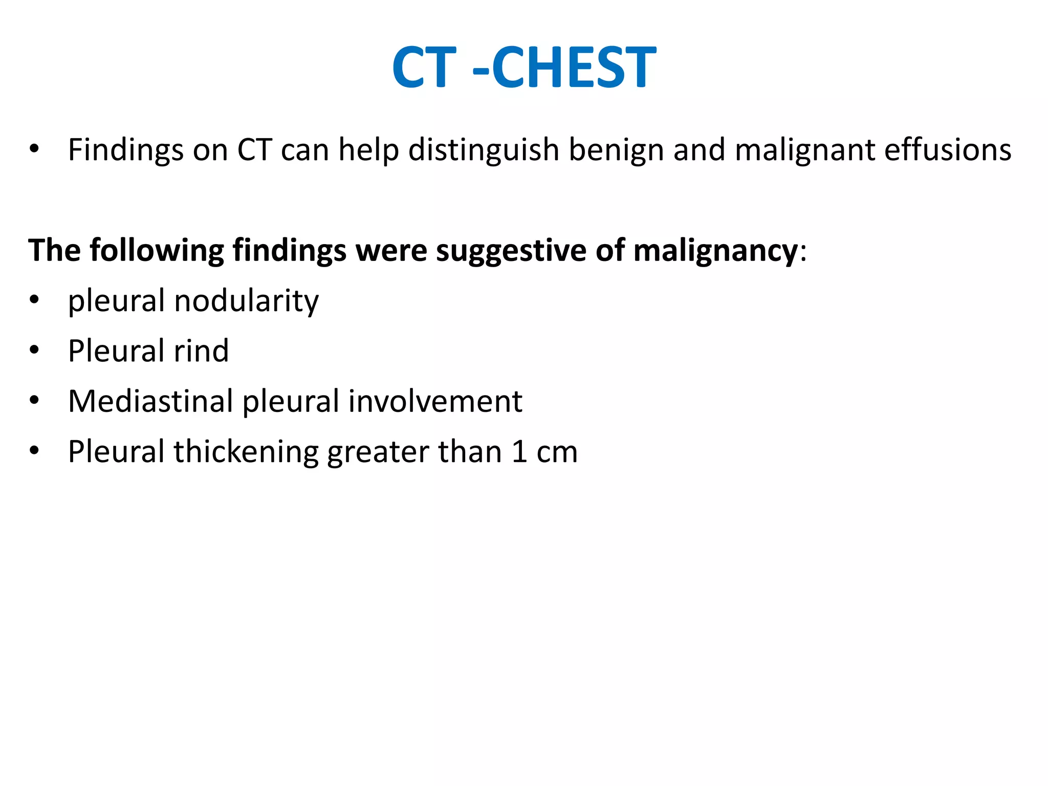 Malignant pleural effusion | PPTX