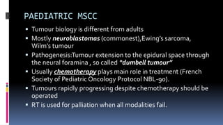 Mscc Management Algorithm Malignant spinal cord compression | PPTX