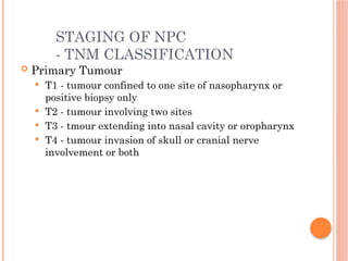 Npc Pathology Classification MALIGNANT TUMORS OF NASOPHARYNX.pptx.... | PPTX