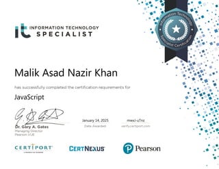 Malik Asad Nazir Khan JavaScript Developer | PDF
