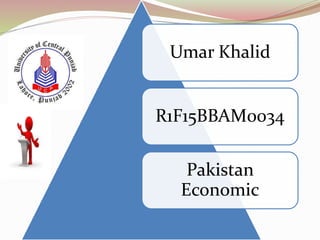 Umar Khalid
R1F15BBAM0034
Pakistan
Economic
 
