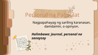 Malikhaing-Pagsulal major in Filipino 2 year | PPTX