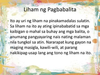 Malikhaing Di Piksyon na Pagsulat ng Liham | PPT