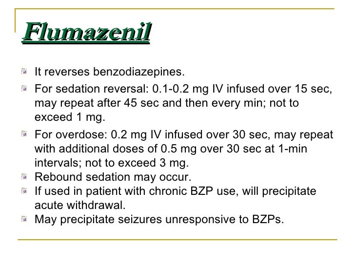 diazepam antidote flumazenil