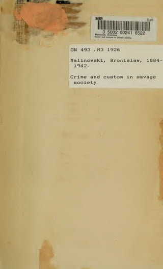   Malinowski-Crimecustominsavage