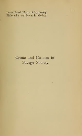   Malinowski-Crimecustominsavage