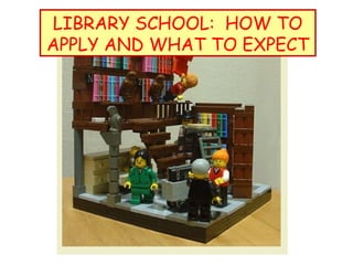 LIBRARY SCHOOL: HOW TO
 APPLY AND WHAT TO EXPECT




  Library school
What to expect and how to decide
 