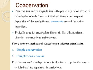Microencapsulation by Mali vv | PPTX