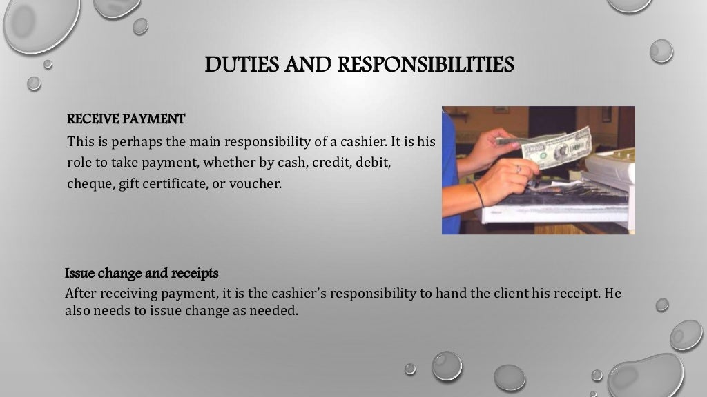 Cashier Job Description