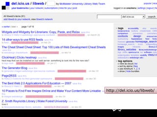 http://del.icio.us/libweb/ 
