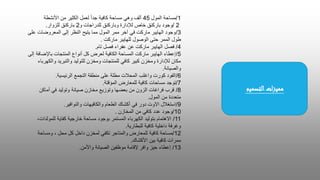 1
/
‫مساحة‬
‫المول‬
45
‫األنشطة‬ ‫من‬ ‫الكثير‬ ‫لعمل‬ ً‫ا‬‫جد‬ ‫كافية‬ ‫مساحة‬ ‫وهي‬ ‫ألف‬
2
/
‫وجود‬
‫باركنق‬
‫لإلدارة‬ ‫خاص‬
‫وباركنق‬
‫و‬ ‫للدراجات‬
2
‫للزوار‬ ‫باركنق‬
.
3
/
‫على‬ ‫المعروضات‬ ‫إلى‬ ‫النظر‬ ‫يتيح‬ ‫مما‬ ‫المول‬ ‫ممر‬ ‫آخر‬ ‫في‬ ‫ماركت‬ ‫الهايبر‬ ‫وجود‬
‫الوصول‬ ‫حتى‬ ‫الممر‬ ‫طول‬
‫ماركت‬ ‫للهايبر‬
.
4
/
‫فصل‬
‫ماركت‬ ‫الهايبر‬
‫تام‬ ‫فصل‬ ‫عفراء‬ ‫عن‬
.
5
/
‫إلى‬ ‫باإلضافة‬ ‫المنتجات‬ ‫أنواع‬ ‫كل‬ ‫لعرض‬ ‫الكافية‬ ‫المساحة‬ ‫ماركت‬ ‫الهايبر‬ ‫إعطاء‬
‫والكهرباء‬ ‫والتبريد‬ ‫للتوليد‬ ‫ومخزن‬ ‫للمنتجات‬ ‫كافي‬ ‫كبير‬ ‫ومخزن‬ ‫لإلدارة‬ ‫مكان‬
‫والصيانة‬
.
6
/
‫الرئيسية‬ ‫التجمع‬ ‫منطقة‬ ‫على‬ ‫مطلة‬ ‫المحالت‬ ‫واغلب‬ ‫كورت‬ ‫الفود‬
.
7
/
‫للمعارض‬ ‫كافية‬ ‫مساحات‬ ‫توجد‬
‫المؤقتة‬
.
8
/
‫أماكن‬ ‫في‬ ‫وتوليد‬ ‫صيانة‬ ‫مخازن‬ ‫وتوزيع‬ ‫بعضها‬ ‫من‬ ‫الزون‬ ‫فراغات‬ ‫قرب‬
‫المول‬ ‫من‬ ‫متعددة‬
.
9
/
‫استغالل‬
‫والنوافير‬ ‫والكافيهات‬ ‫الطعام‬ ‫أكشاك‬ ‫في‬ ‫دور‬ ‫االوت‬
.
10
/
‫المخازن‬ ‫من‬ ‫كافي‬ ‫عدد‬ ‫وجود‬
.
11
/
،‫للمولدات‬ ‫كفاية‬ ‫خارجية‬ ‫مساحة‬ ‫بوجود‬ ‫المستمر‬ ‫الكهرباء‬ ‫بتوليد‬ ‫االهتمام‬
‫للبطارية‬ ‫كافية‬ ‫داخلية‬ ‫وغرفة‬
.
12
/
‫مساحة‬
‫ومساحة‬ ، ‫محل‬ ‫كل‬ ‫داخل‬ ‫لمخزن‬ ‫تكفي‬ ‫والمتاجر‬ ‫للمعارض‬ ‫كافية‬
‫األكشاك‬ ‫بين‬ ‫كافية‬ ‫ممرات‬
.
13
/
‫واألمن‬ ‫الصيانة‬ ‫موظفين‬ ‫إلقامة‬ ‫وافر‬ ‫حيز‬ ‫إعطاء‬
.
‫التصميم‬‫ات‬‫ز‬‫ممي‬
 
