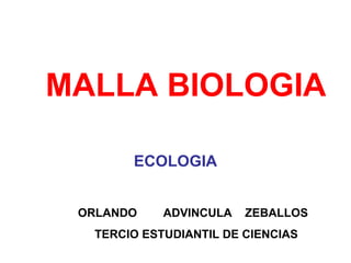 MALLA BIOLOGIA ECOLOGIA ORLANDO  ADVINCULA  ZEBALLOS  TERCIO ESTUDIANTIL DE CIENCIAS 