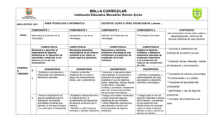 Malla Curricular de Educación en Tecnología e Informática