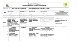 Malla Curricular de Educación en Tecnología e Informática